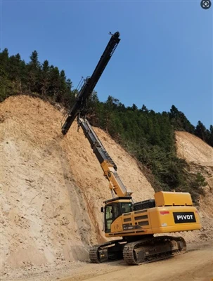 PVT בום ארוך 15-24 מ' אסדת קידוח עוגן לפרויקט ייצוב מדרון